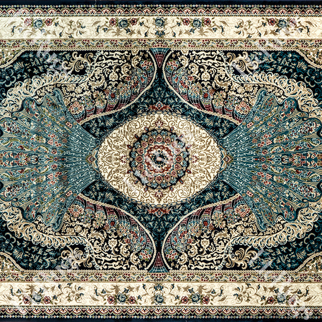 NAVY-NAVY TRADITIONAL RUG - ESFAHAN SILK HAPPY-P903