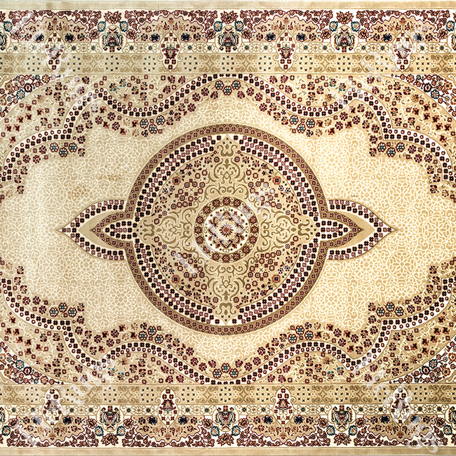 BEIGE-BEIGE TRADITIONAL RUG - ESFAHAN SILK HAPPY-P0475