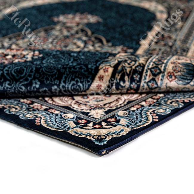 NAVY-NAVY TRADITIONAL RUG - SILK VERA-P982C