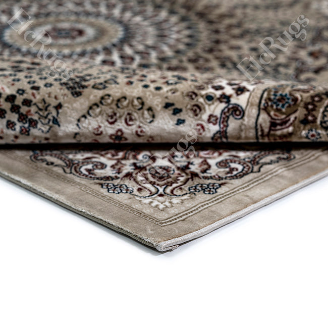 BEIGE-BEIGE TRADITIONAL RUG - SILK VERA-P0828