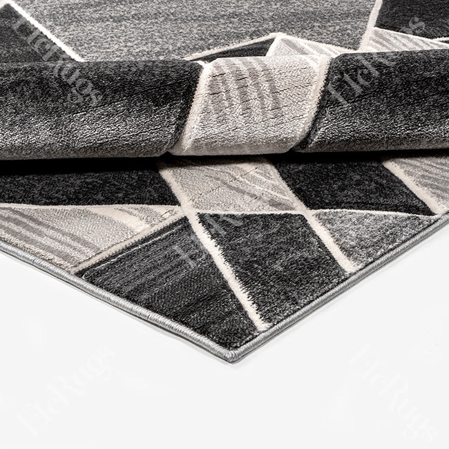 D.GRAY_L.GRAY MODERN RUG - MORRTTI No. 10