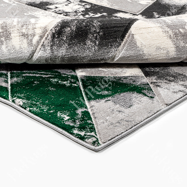 DEEP GREEN-D.GRAY MODERN RUG - MORRTTI No. 4