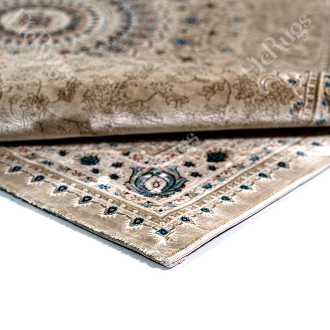 BEIGE-BEIGE TRADITIONAL RUG - SILK VERA-P256D