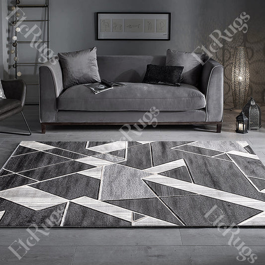 D.GRAY_L.GRAY MODERN RUG - MORRTTI No. 10