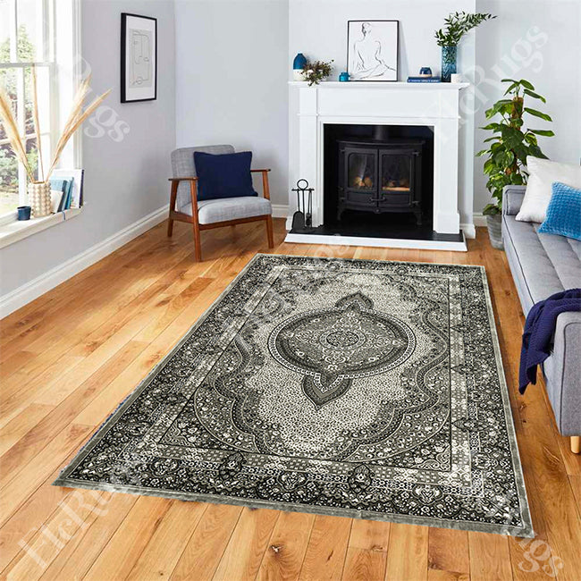 L.GRAY-L.GRAY TRADITIONAL RUG - ESFAHAN SILK HAPPY-P0475