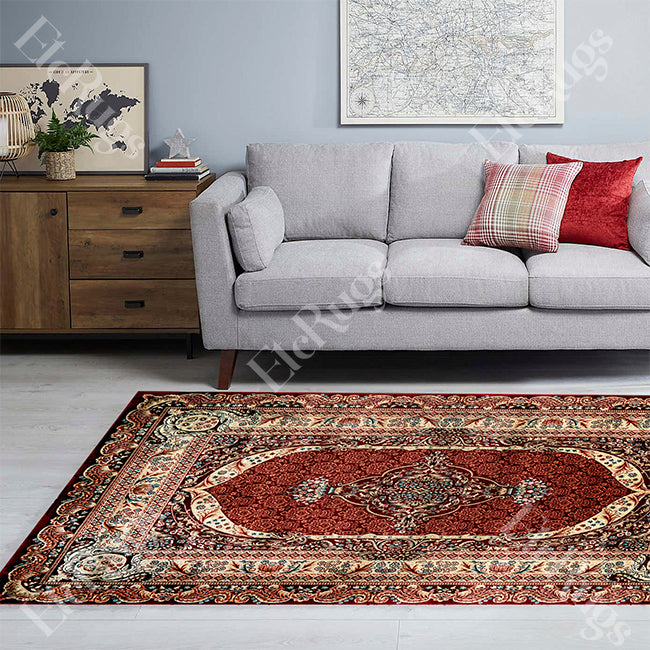 D.RED-D.RED TRADITIONAL RUG - SILK VERA-P982C