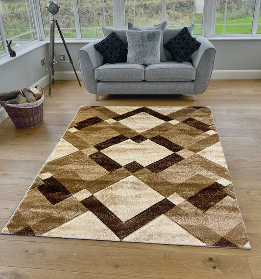 Brown Sunburnt Modern Rug - Morrtti No. 2