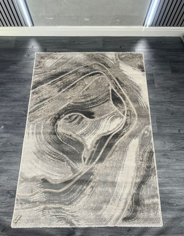 Grey Waves Troya Rug