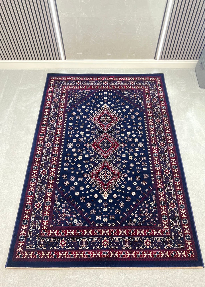 VERA TRADITIONAL PERSIAN-STYLE AREA RUG - NAVY-1255