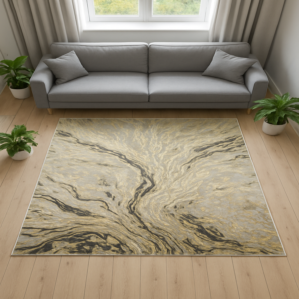 Modern Marble Shimmer Rug | Platinum Collection UK