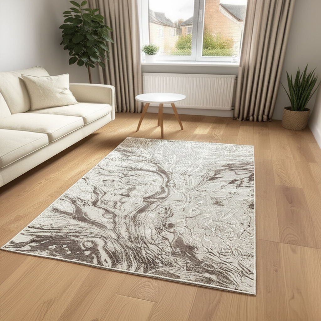 Modern Marble Shimmer Rug | Platinum Collection UK