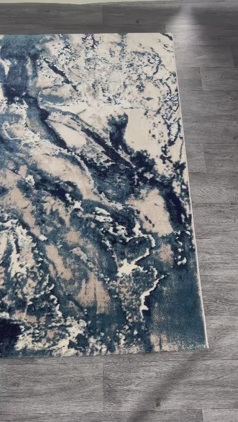 Navy Blue Marble Verozi Rug - 263