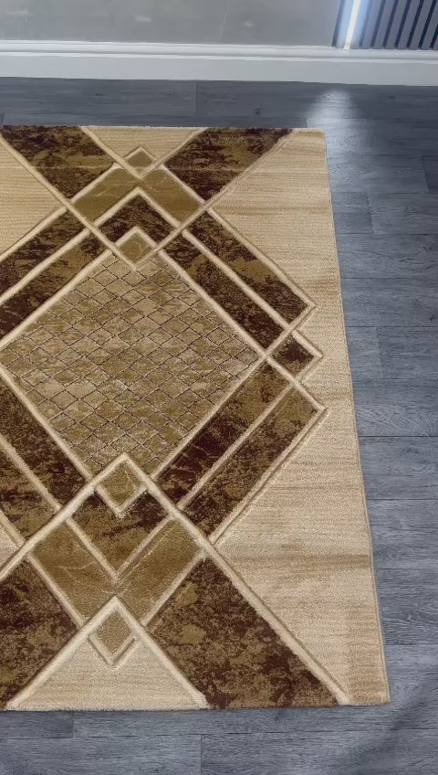 Bronze Rustic Modern Rug - Morrtti No. 1