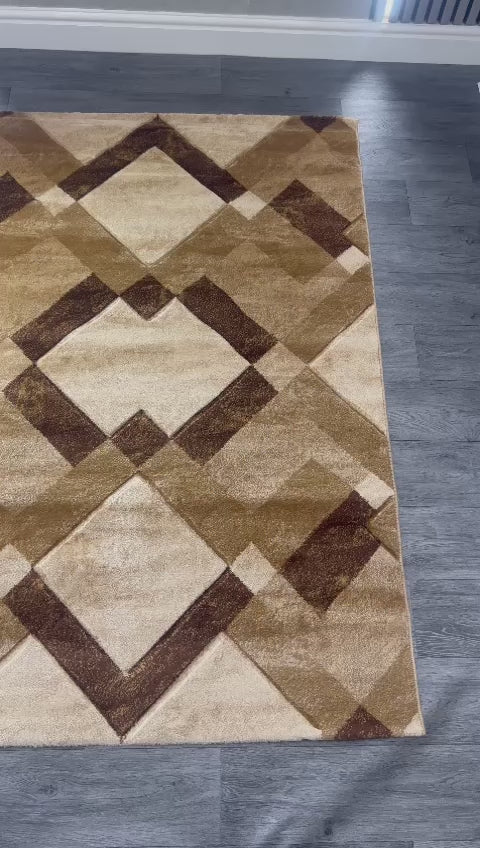 Brown Sunburnt Modern Rug - Morrtti No. 2