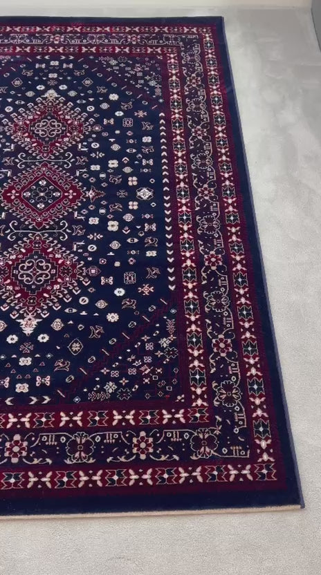 VERA TRADITIONAL PERSIAN-STYLE AREA RUG - NAVY-1255
