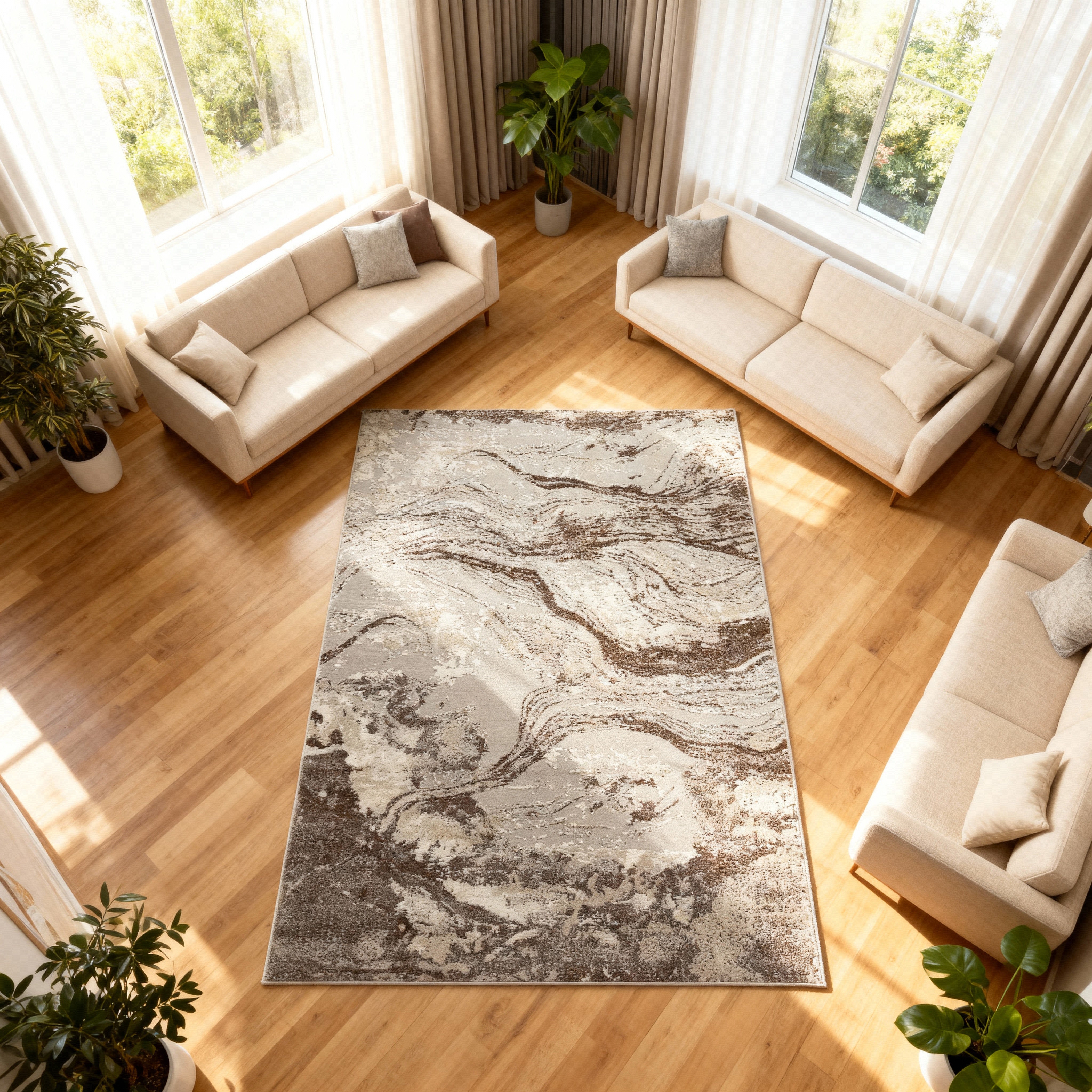 Marble Shimmer Grey Carpet Rug – Premium Quality