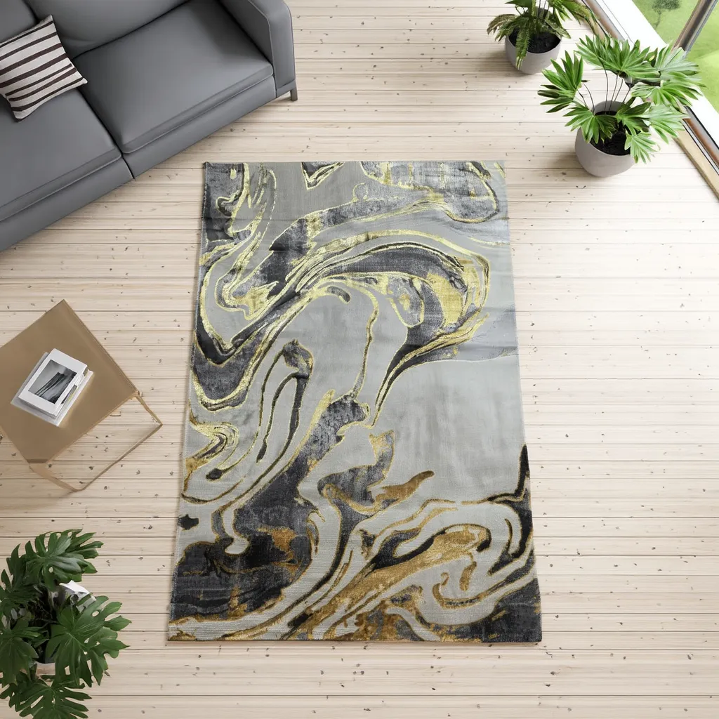 Marble Shimmer Rug – Luxury Modern Area Rug for Living Room & Bedroom | Multiple Sizes & Colours Available