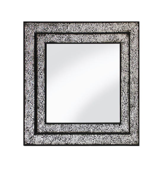 Mosaic Double Mirror Black/Silver 68 x 68