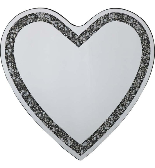 70x70cm Gatsby Heart Silver Mirror