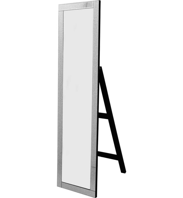 Silver Stripe Cheval Mirror