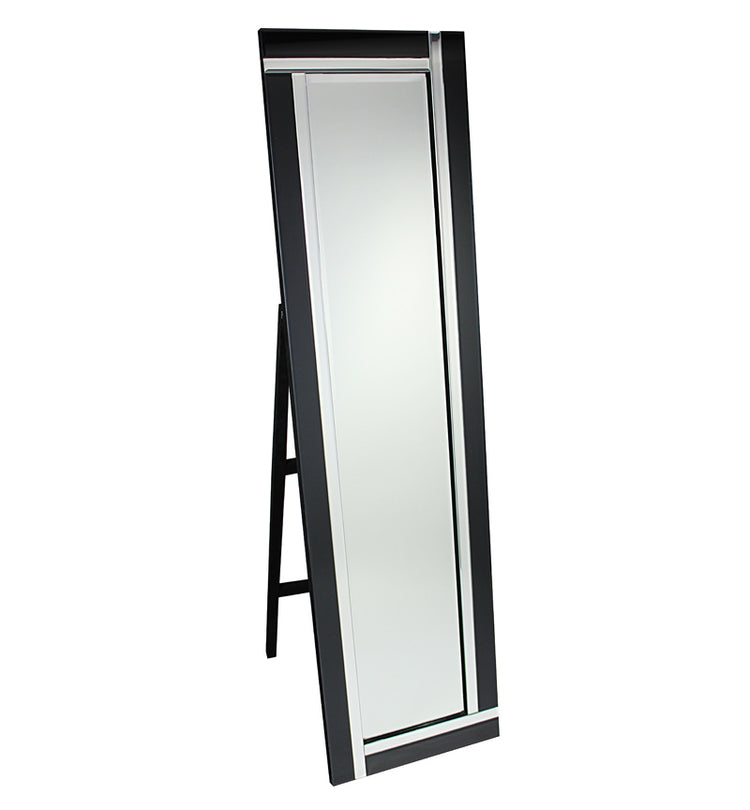 Cheval Two Bar Mirror Silver/Black 40x150