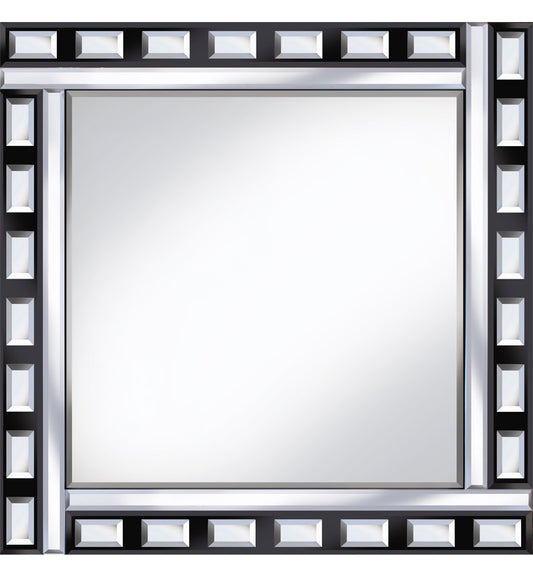 Classic Tile Mirror Black/Silver 60x60