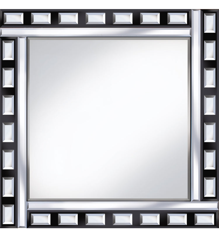 Classic Tile Mirror Black/Silver 60x60